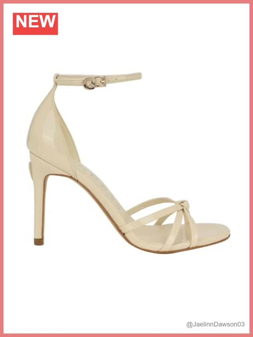 Women's Spring Heeled Sandals Faux Leather Stiletto Ankle Strap Open Toe
